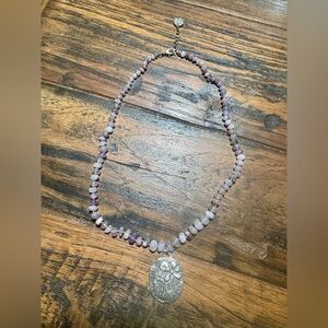 NWT Jes Maharry Sundance Catalog Amethyst Quartz Silver “Purple Bloom Necklace”